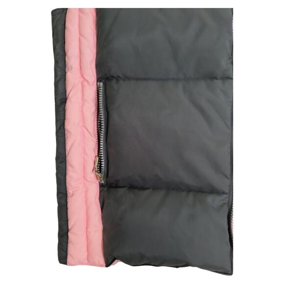 Outdoor Exchange Down Insulated Quilted Vest Wmn's Sz M Gray Pink Nylon Full Zip - Picture 5 of 12